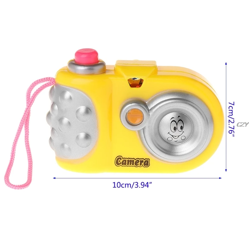 Новинка калейдоскоп моделирование в форме камеры светодиодный свет детская развивающая игрушка для детей цвет случайный доставка