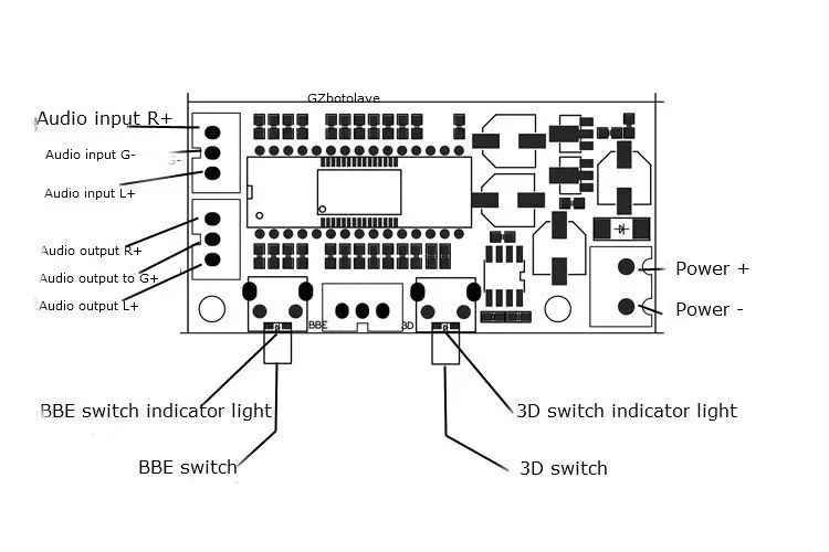 3D virtual surround+ BBE тон/тюнинг доска эффект лучше, чем QS7779 XR1075