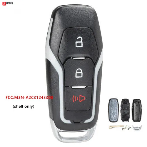 Keyecu сменный умный Prox дистанционный чехол для ключей Fob 2 + 1 кнопка Ford F150 F250 F450 350 Super