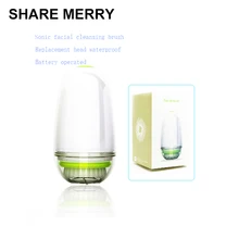 20PCS \ много DHL водонепроницаемый на батарейках Вибрации sonic лицо щетка для очистки кожи лица Очищающая эмульсия