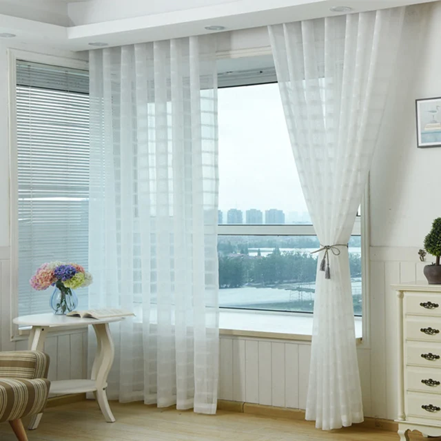 Wit Tulle Gordijnen Doorschijnend Gordijn Woonkamer Keuken Gordijnen ... Wit Tulle Gordijnen Doorschijnend Gordijn Woonkamer Keuken Gordijnen ...