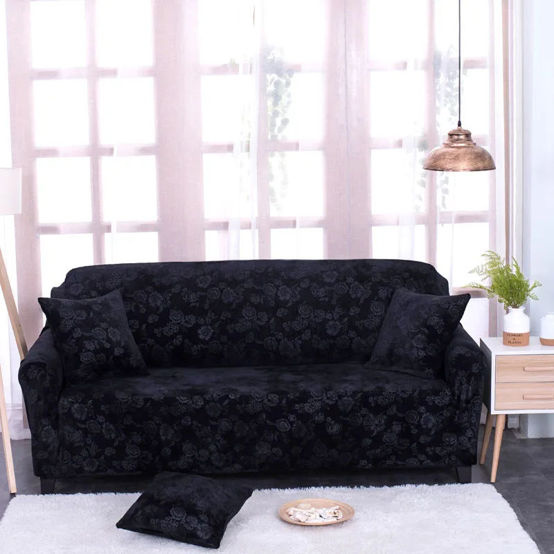 Высокое качество, однотонный диван, эластичный плюшевый чехол, чехлы для кресел, все включено, чехол для дивана разной формы, чехол для дивана - Цвет: B