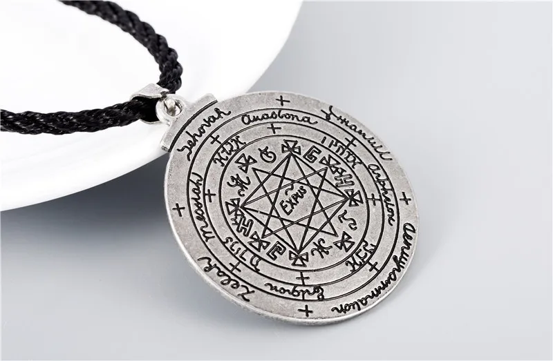 Talisman For Good Luck Key of Solomon Pentacle Seal Pendant Necklace Hermetic Enochian Kabbalah Pagan Wiccan Jewelry (5)