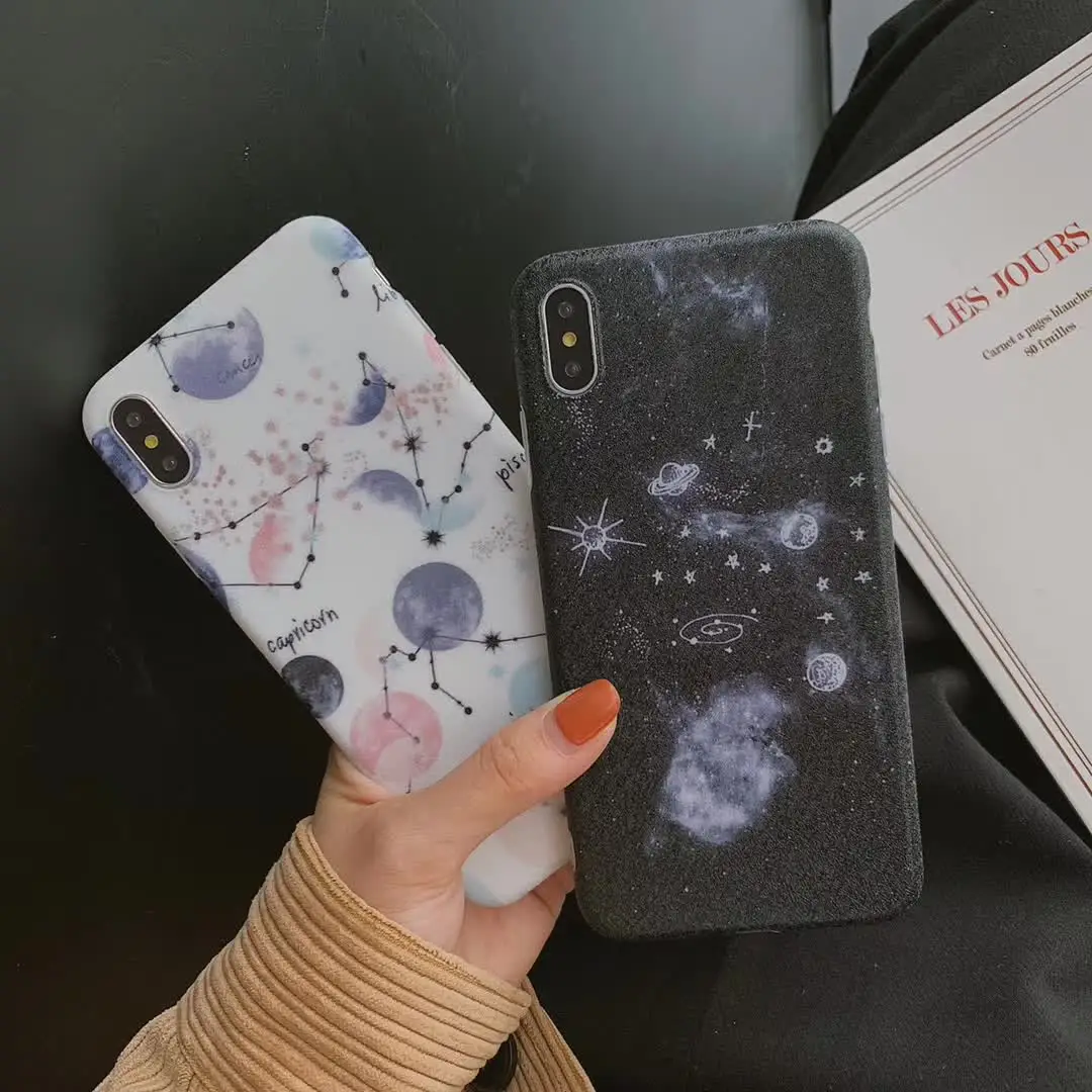 

Moskado Sign Constellation Planet Phone Case For iphone XS Max Xr X Smooth IMD Phone cover for 8 7 6 6s Plus Fundas Capa