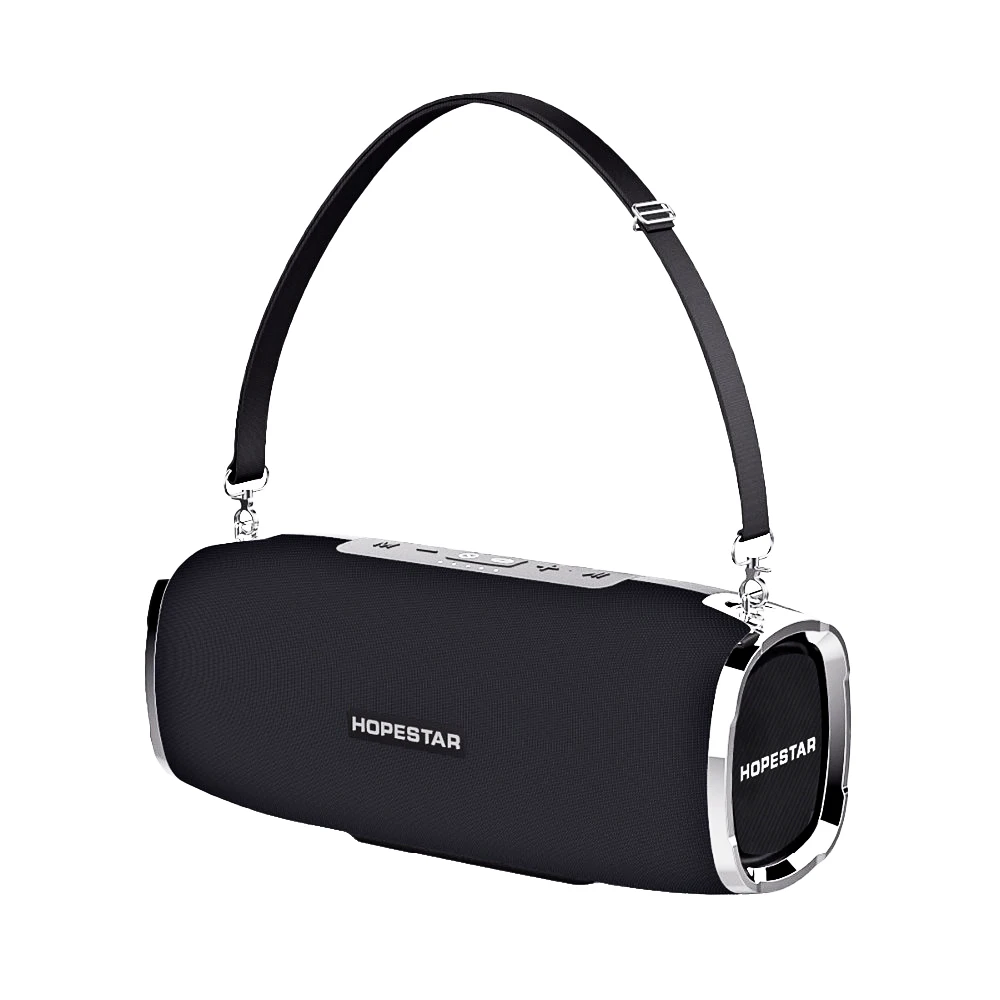HOPESTAR A6 Bluetooth динамик Портативный беспроводной громкий динамик звуковая система 3D стерео Открытый водонепроницаемый большой внешний аккумулятор 35 Вт - Цвет: Black