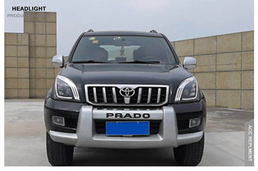 2 шт. светодиодный фары для Toyota Prado 2003-2009 светодиодный автомобильный фонарь ангельские глазки ксенон HID комплект Противотуманные фары светодиодный дневные ходовые огни