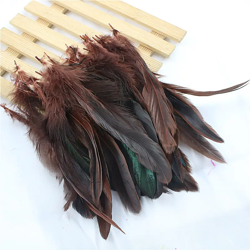 Venda 50 pçs/lote barato plumas de penas 5 8 дюймов 13 20 см натуральный Joias pluma galinha galo cor DIY|Перо| |