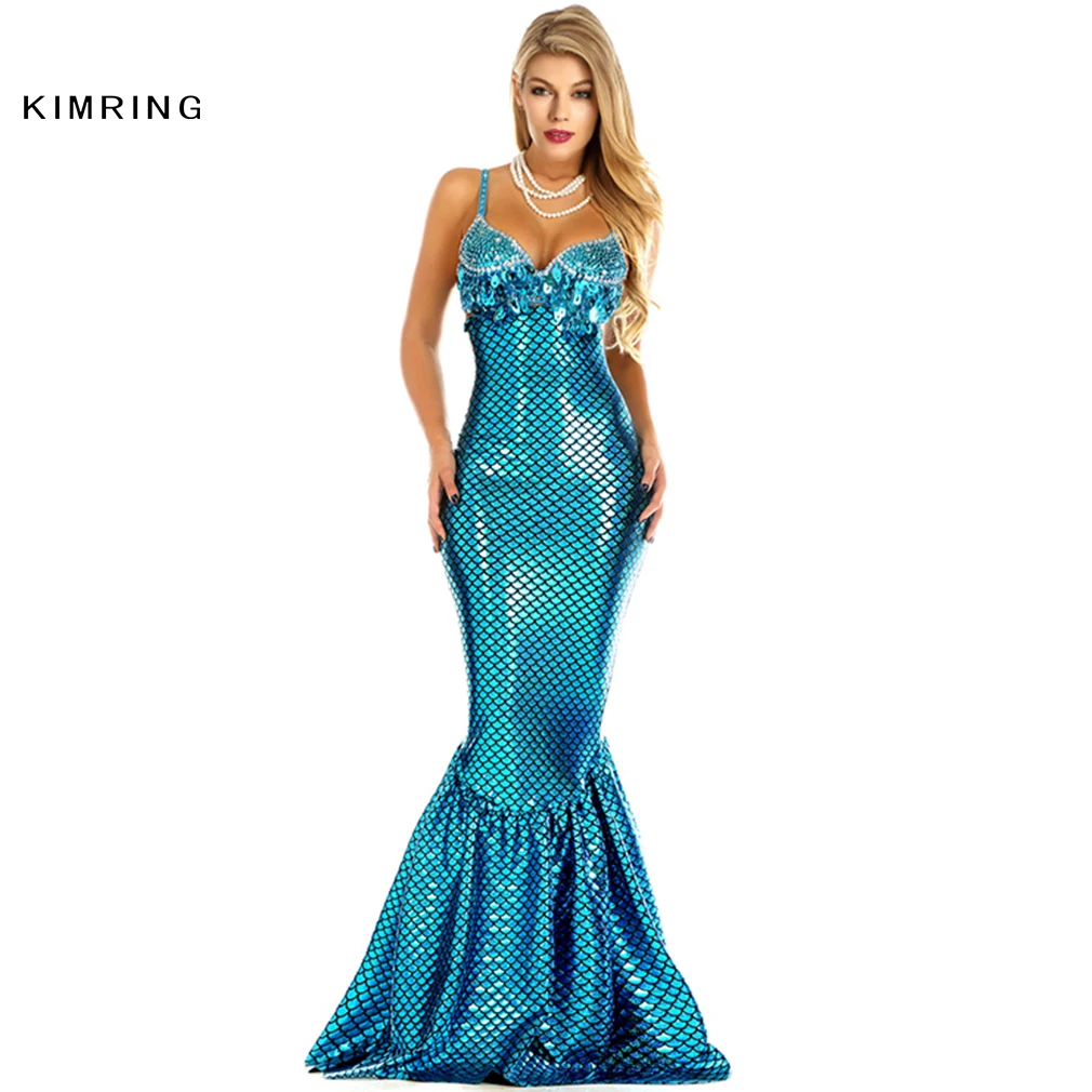 Kimring Sexy Halloween Costume Fantasia Mermaid Tail Costume Ariel 