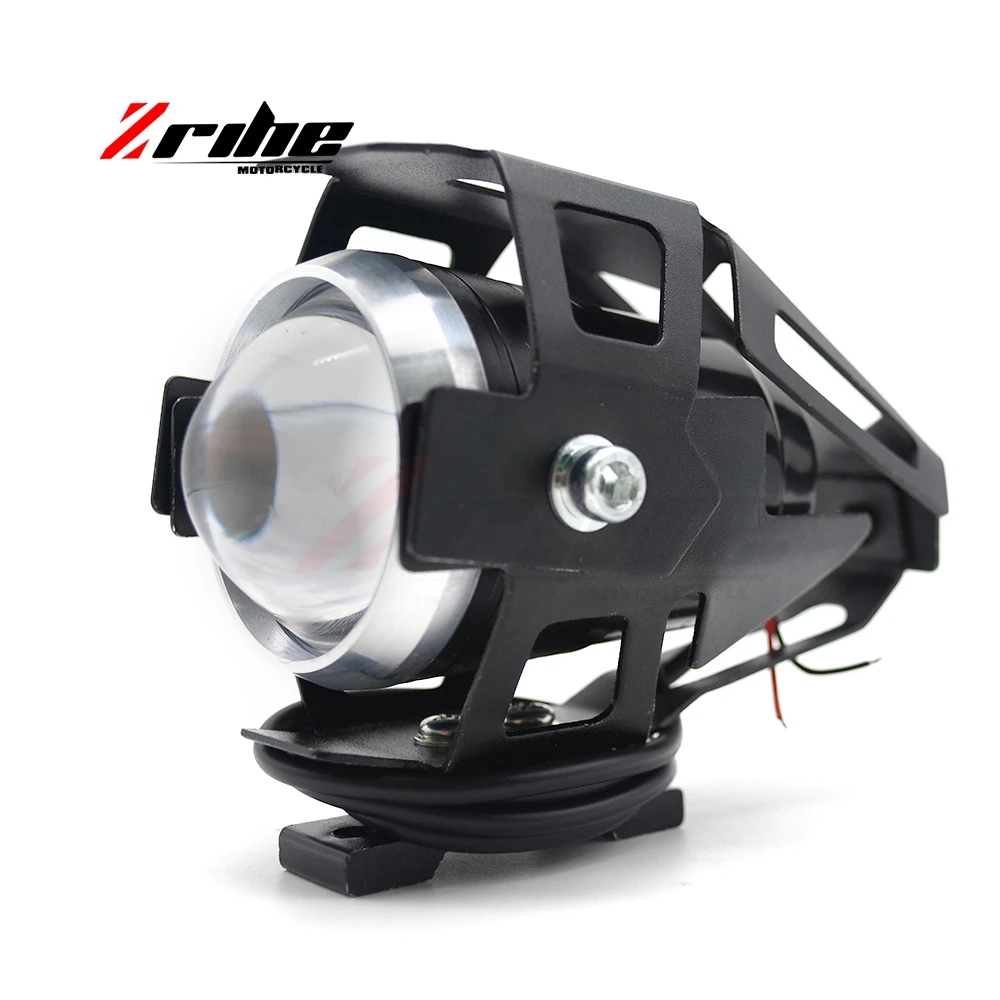 for honda 2PCS Motorcycle LED Headlights 125W 3000ml Moto Auxiliary Head Lamp Lights 12V U5 U7 LED Motobike Angel Eye Headlam