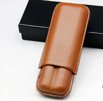 

NEW Design Leather Travel Cigar Holder 2F/ DIY logo 200pcs deposit first ,exclue shipping