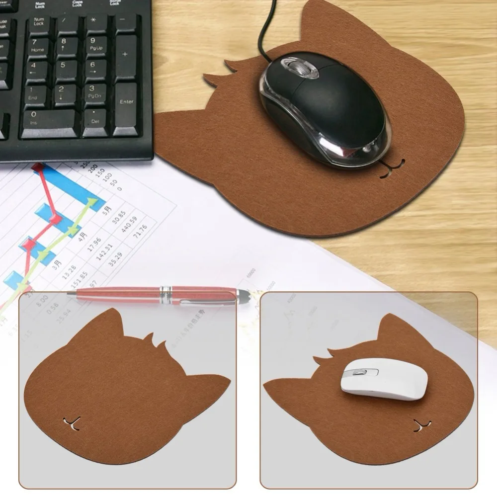 

1pc Cat ShapeDust-proof Anti-static Felts Table Mouse Pad Office Desk Pads Felts Mat Renewable resources Good insulation
