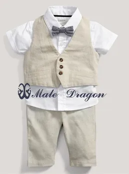 

Boys Clothing Sets for Weddings Baby Boy Birthday Dress Kids Short Set Sleeve Summer Boys Clothing Sets Gentleman 3 Pcs