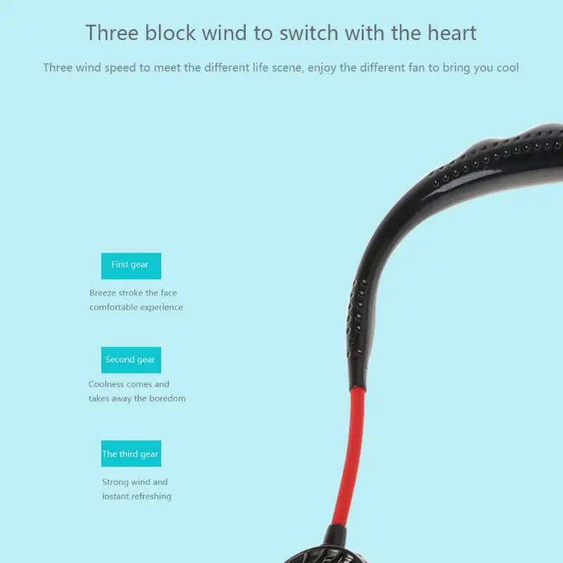 2019 летние свободные руки ленивый шейный ремешок висящий USB Перезаряжаемый спортивный двойной вентилятор мини-вентилятор портативный 3