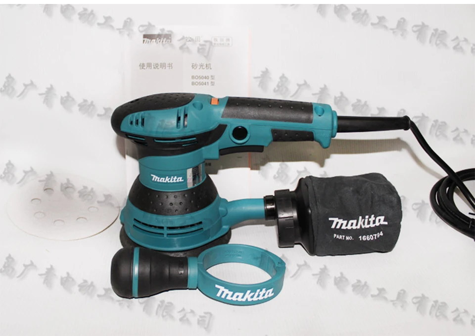 Новейшая японская Makita BO5041 деревообрабатывающая наждачная бумага для полирования машина для вакуумного шлифовального диска Полировальный Инструмент для мебели 300 Вт 4000-12000 opm