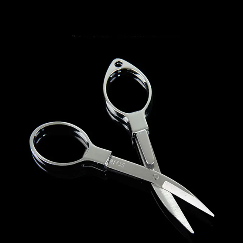 

Mini Folding Stainless Steel Scissors Keychain Fishing Scissor Cutter Camping Fishing Accessories