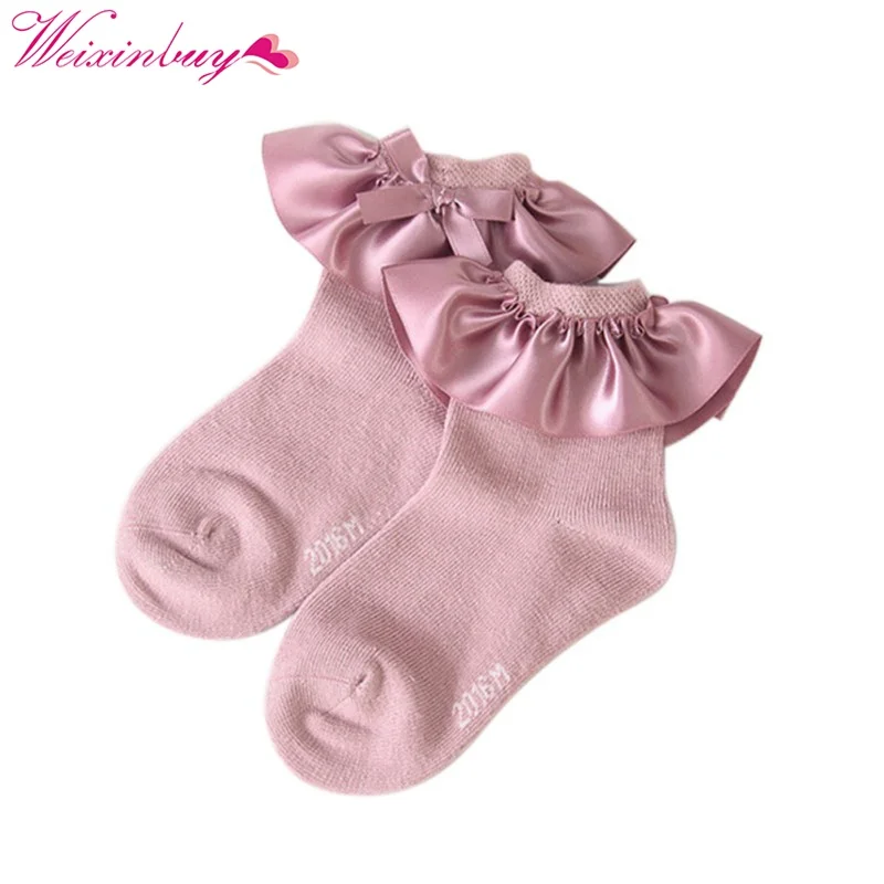 2017 Newborn Cotton Cozy Vintage Lace Ruffle Frilly Ankle Socks Baby