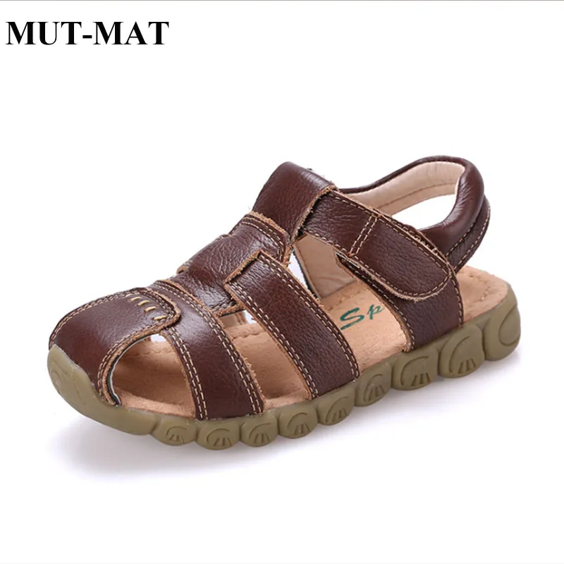 

Children Genuine Leather sandals fashion sunmer holiday shoes boy & girl comfortable soft cow muscle sole sandals