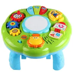 Детский Музыкальный обучающий стол многофункциональный игровой стол для малышей с красочным светом Звук Ранние развивающие игрушки для