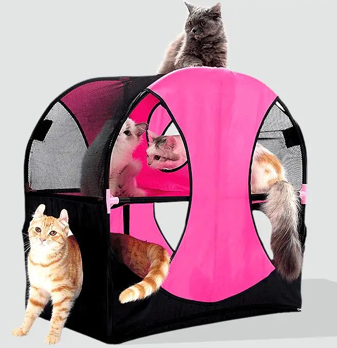 cat tower with wheel