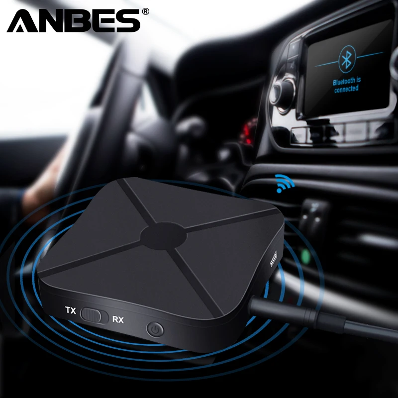 

ANBES 2 IN 1 Bluetooth 4.2 Ontvanger en Zender Bluetooth Draadloze Adapter Audio Met 3.5mm AUX Audio Voor Thuis TV PC MP3