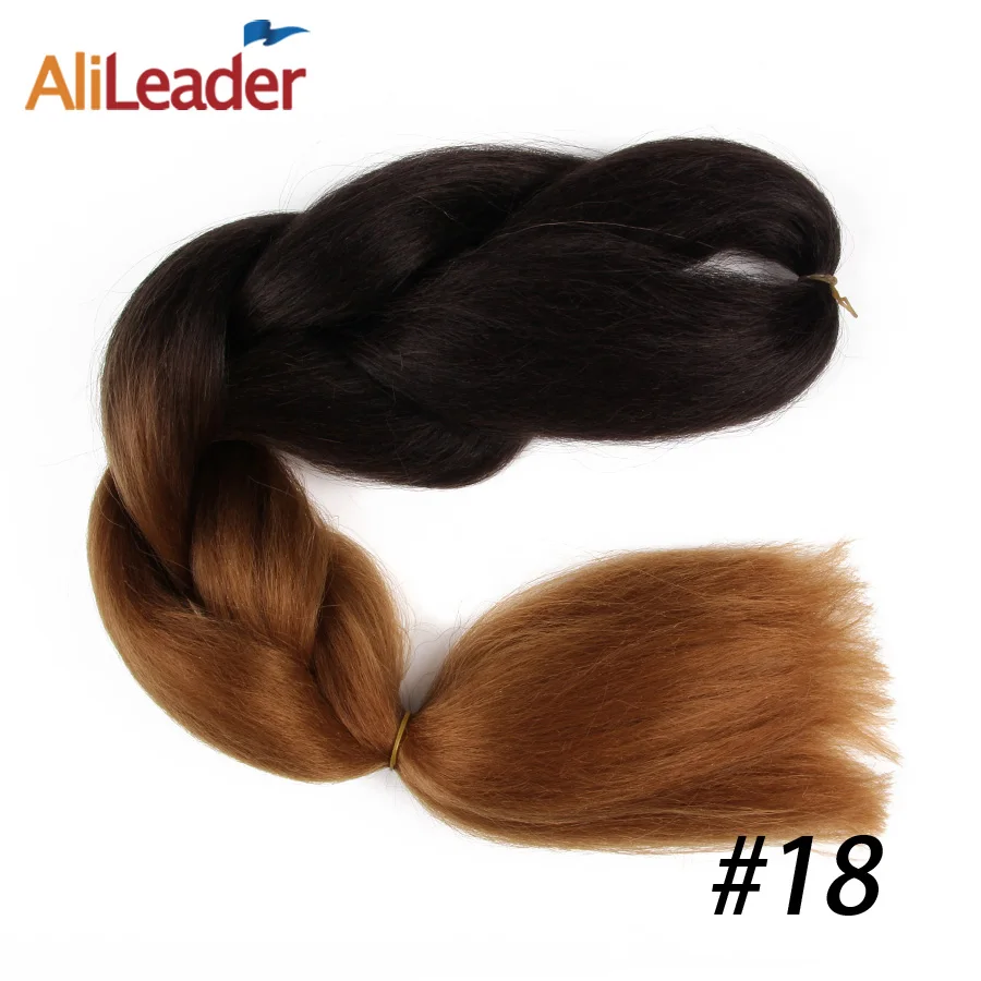 AliLeader, 100 г, Омбре, огромные косички, 1 шт., вязанные крючком косички, красный, синий, серый, серебристый цвет, косички, волосы, синтетические, огромные косички, вязанные волосы - Цвет: P4/24