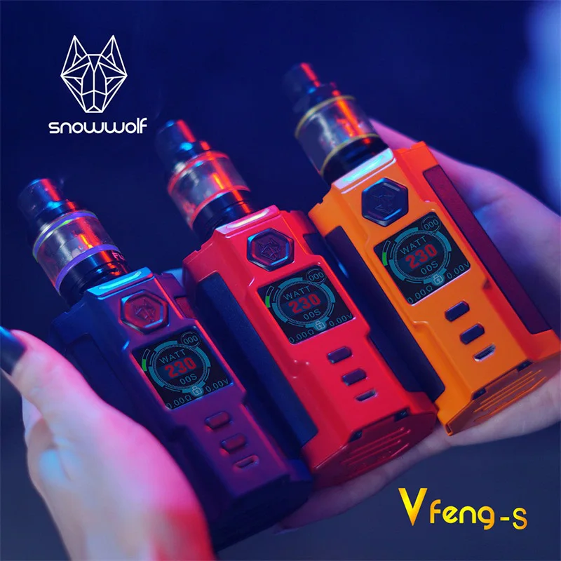

Sigelei Snowwolf Vfeng-S Box Mod Kit 230W Mod Elecctronic Cigarette Kit 2.8ml Tank Zinc alloy+Plastic Vape Mod Kits