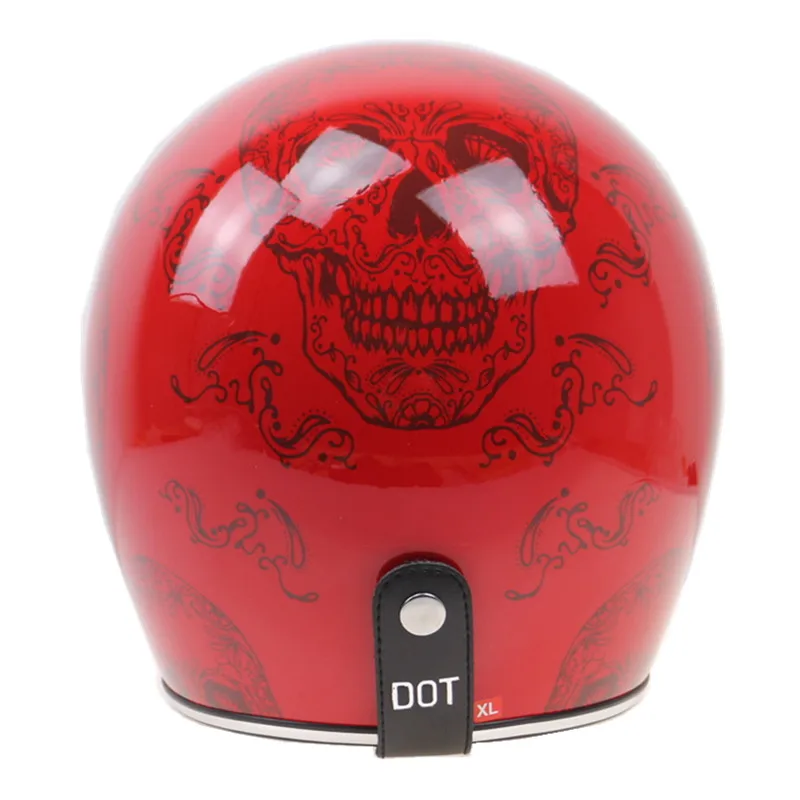 Шлем TORC RED SKULL DOT Approved с открытым лицом мотоциклетный шлем 9 цветов