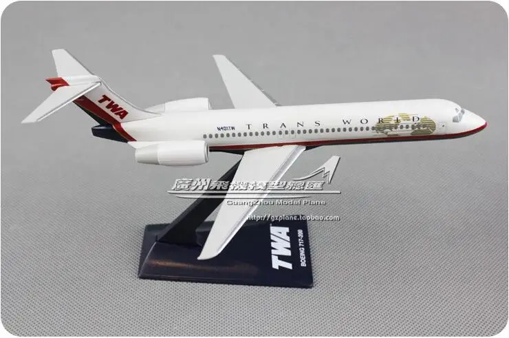 19 см пластиковые воздушные американские авиалинии модель самолета B717-200 TWA Airline модель самолета W Стенд самолет подарок