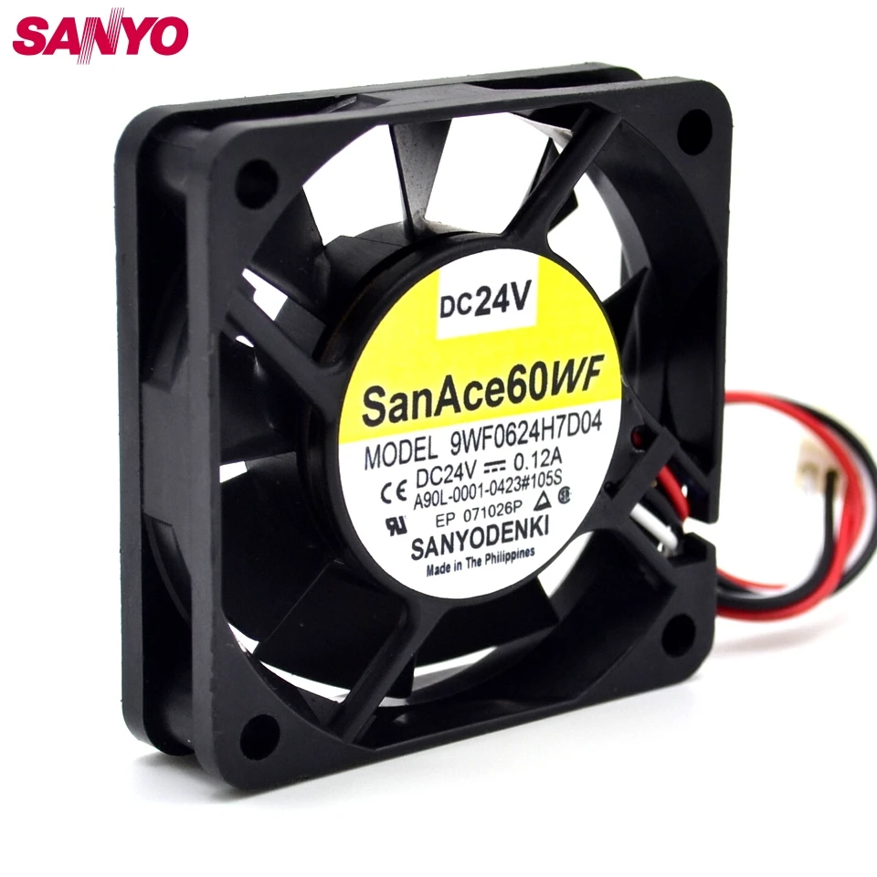 

cooling fan 9WF0624H7D04 A90L-0001-0423#105S 24V 0.12A 6015 6cm 50 pcs/lot