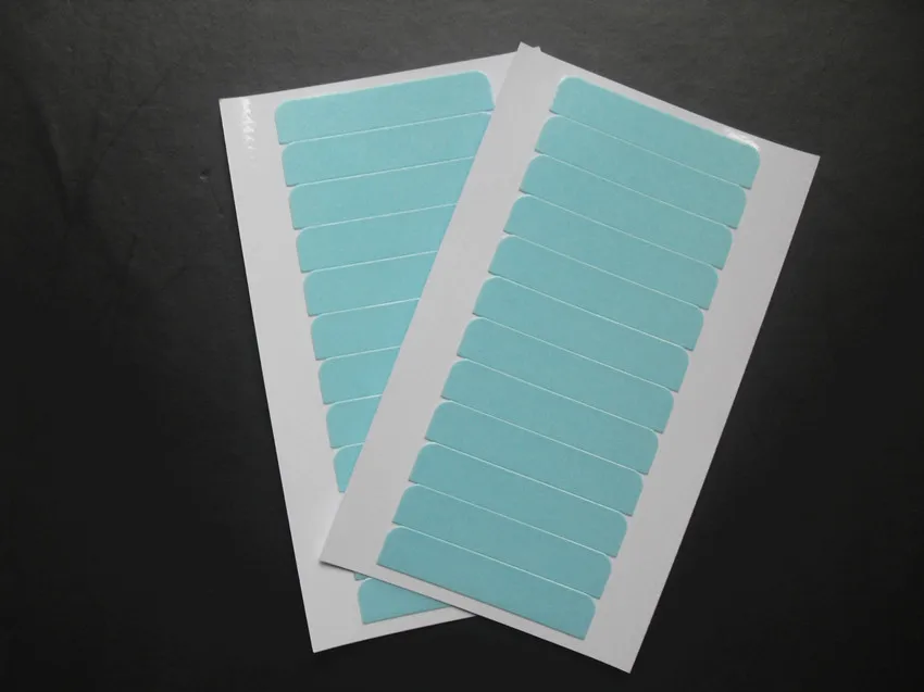 Wholesale 1 sheets 12pcs 4cm*0.8cm Super Hair Tape Adhesive Double Side Tape for Remy Human Hair Tools for Wig Extension