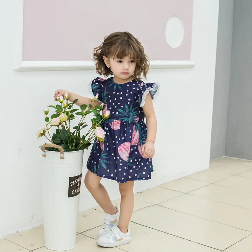 

Regular Sleeveless Kids Dress For Girls Summer Floral Print Casual Children Dress For Girl Kids Girl Fashion Party Dresses