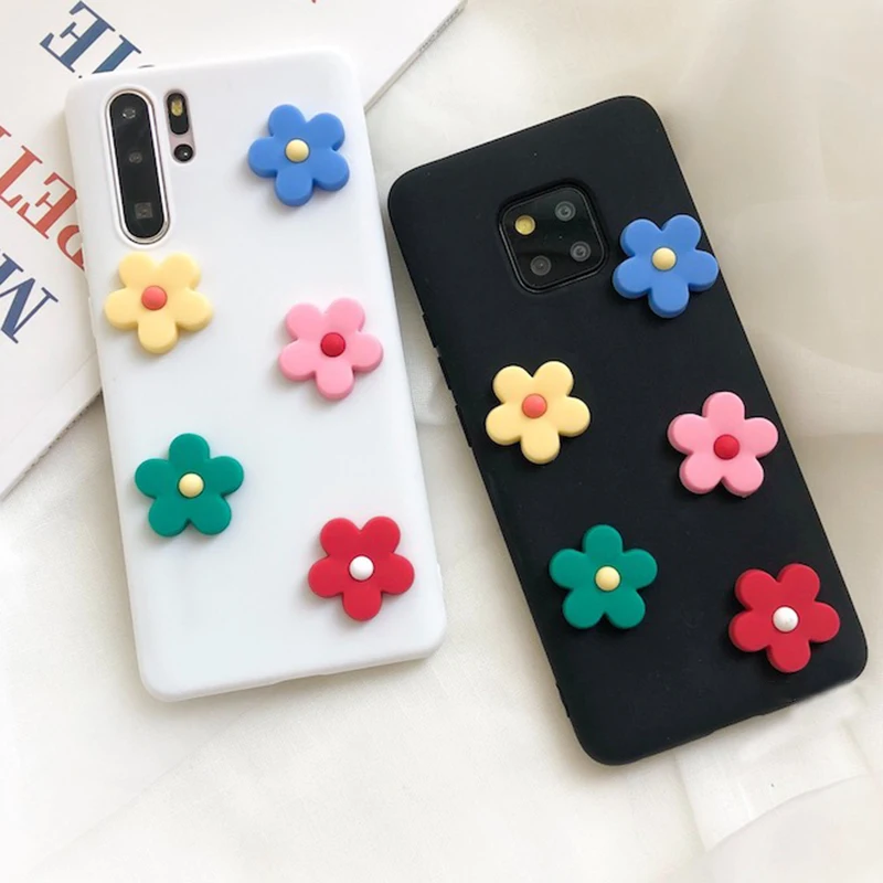Чехлы с цветами для Huaweinova3e 3i 4e 2i p30 p20 p10 lite pro матовый простой милый силиконовый