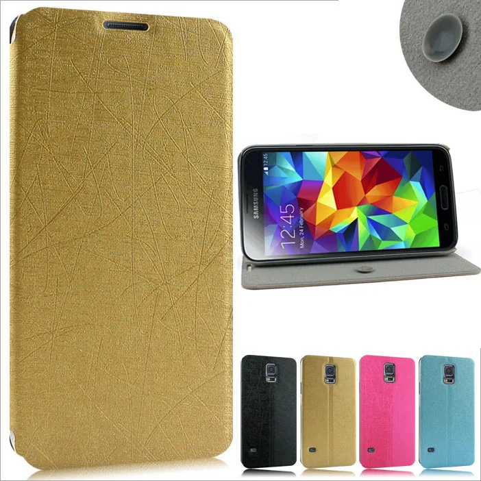 Роскошный тонкий кожаный чехол книжка с подставкой для Samsung Galaxy S5 SV i9600 G900|cover for