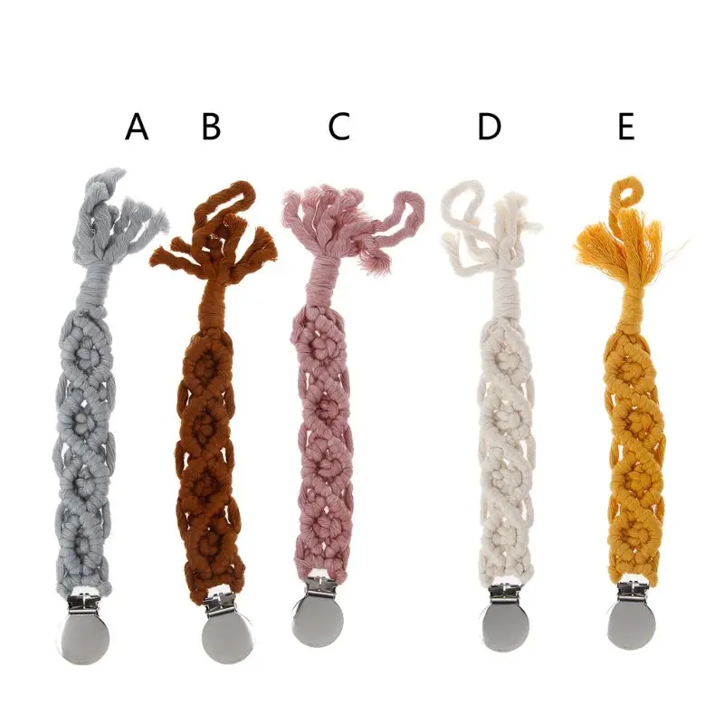 

Dummy Clips Baby Pacifier Clips Pacifier Holder Straps for Boys Girls Cotton Teething Clips Modern Unisex Design