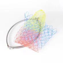 1Pcs Colorful Rhombus Mesh Hole Fishing Net Fly Carp Coarse Sea Game Fishing Landing Net Head Foldable Dip Net Best Price