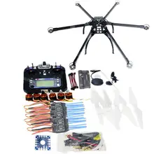 Six-axle Hexacopter Unassembled GPS Drone Kit with Flysky FS-i6 6CH 2.4G TX&RX APM 2.8 Multicopter Flight Controller F10513-F