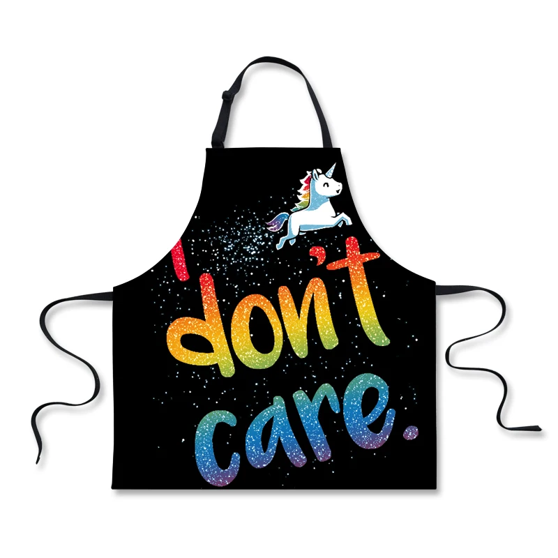 

FORUDESIGNS Unicorn Print Chef Apron Anti-fouling Anti-oil Aprons for Woman Cooking Tool Restaurant Aprons Kitchen Accessories