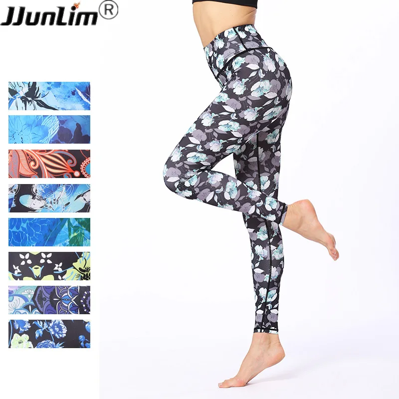 

Fitness Leggings Women Gym Tights High Waist Yoga Pant Sport Leggings Workout Pants Running Trousers Four needles and six lines