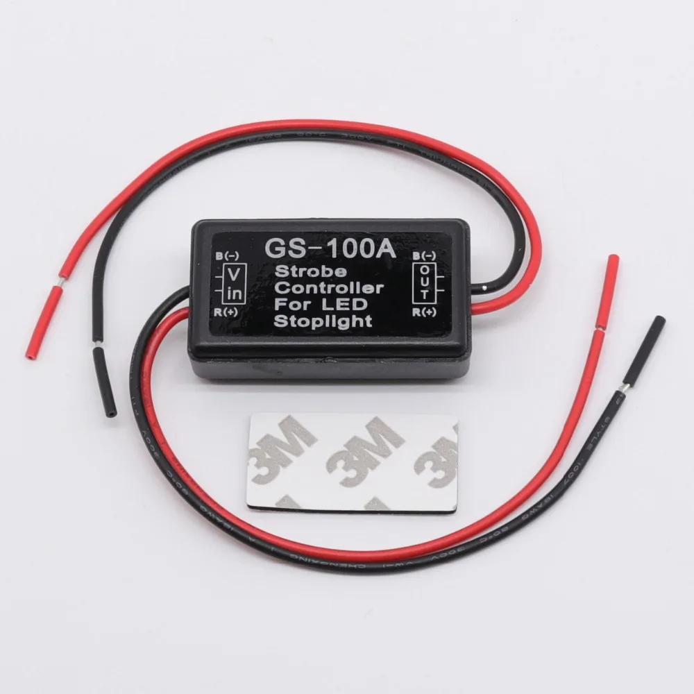 

Flash Strobe Controller Flasher 12--24V for LED Flashing Back Rear Brake Stop Light Lamp Car Accessories GS-100A
