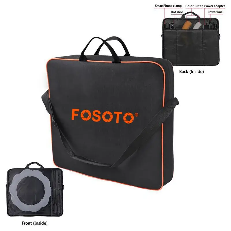 

fosoto photographic Bag Case For Led Ring Light Lamp For photographic lighting Tripod Stand and lamp meantime For 18inch RL-18