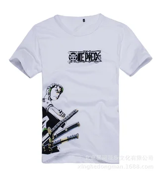 

One Piece Roronoa Zoro White Short Sleeve T-shirts Cosplay Costume X001