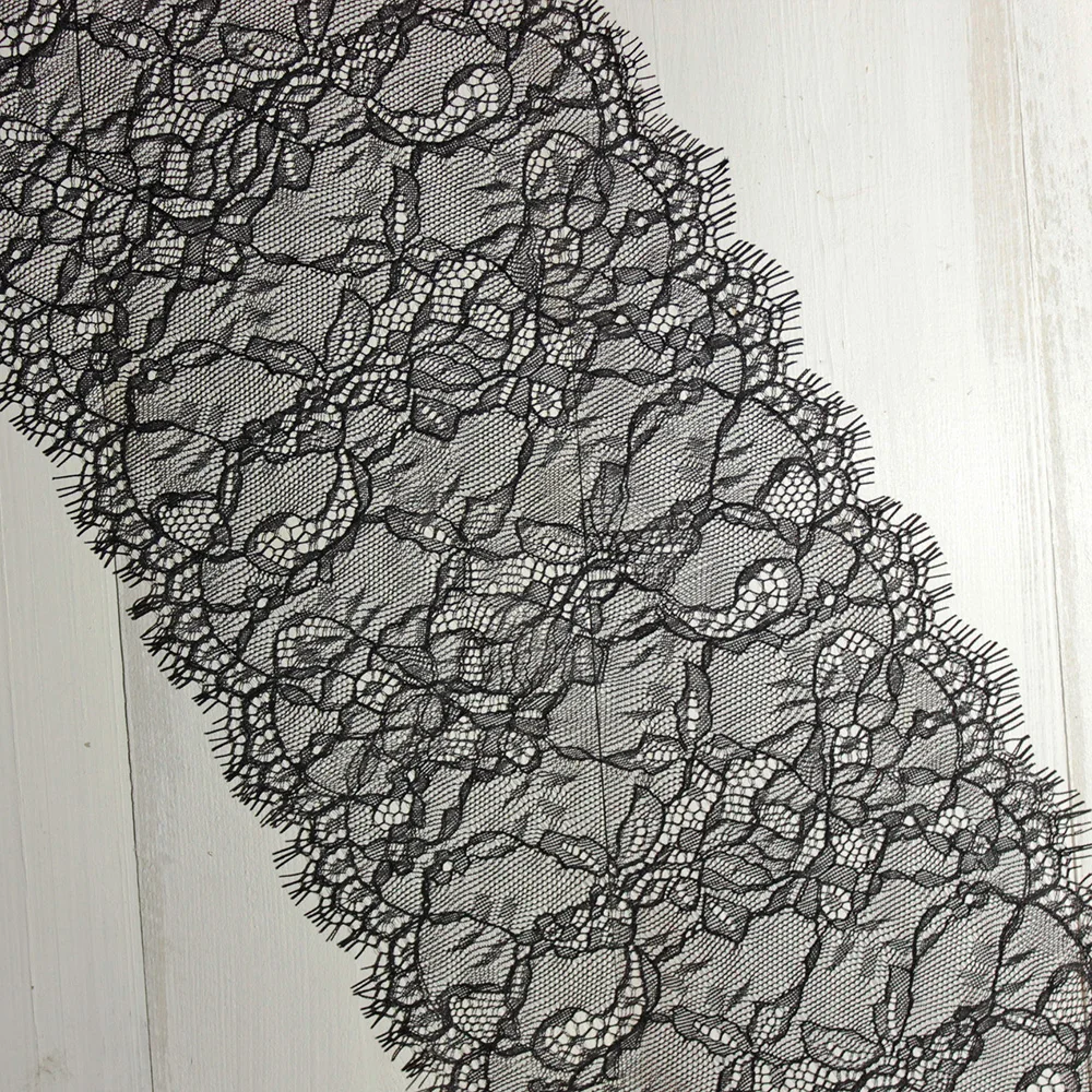 3 Metres 19.5cm Wide Eyelash Lace Trim For Clothing Sewing Accessories