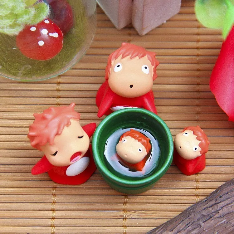 

Anime Hayao Miyazaki Ponyo on the Cliff by the Sea Model Doll Ponyo Action Figure Toy Collection Model Toy Garden Ornament Decor
