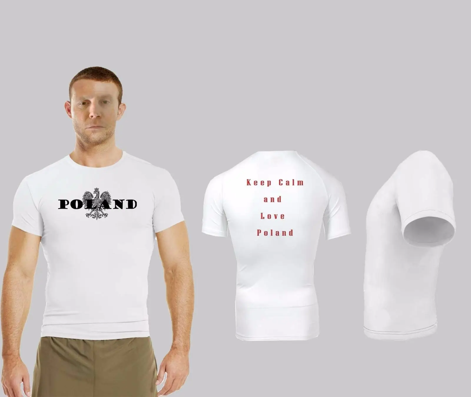 Польская футболка польская для фанатов футбола мужская с надписью KEEP CALM AND LOVE POLA