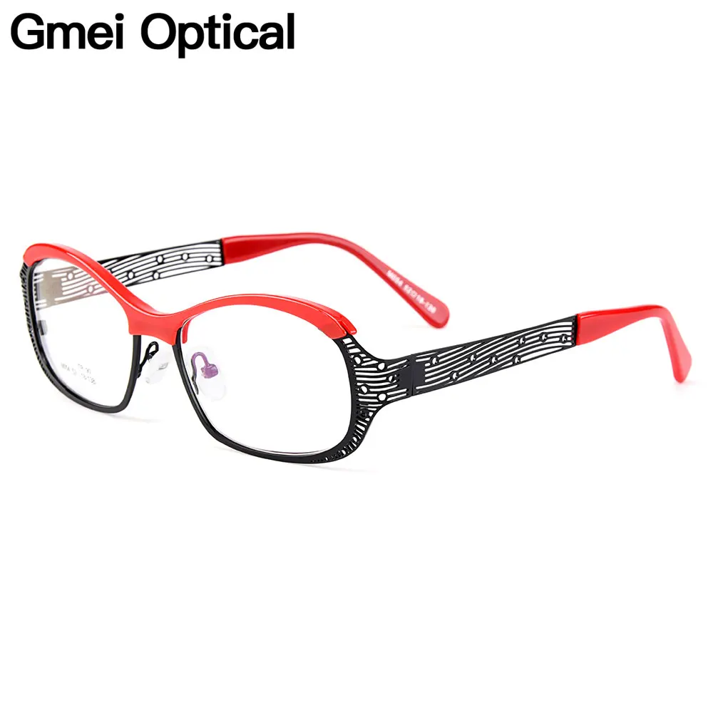 

Gmei Optical Oval Urltra-Light TR90 & Alloy Full Rim Women Optical Eyeglasses Frame For Women Myopia Presbyopia Spectacles M054