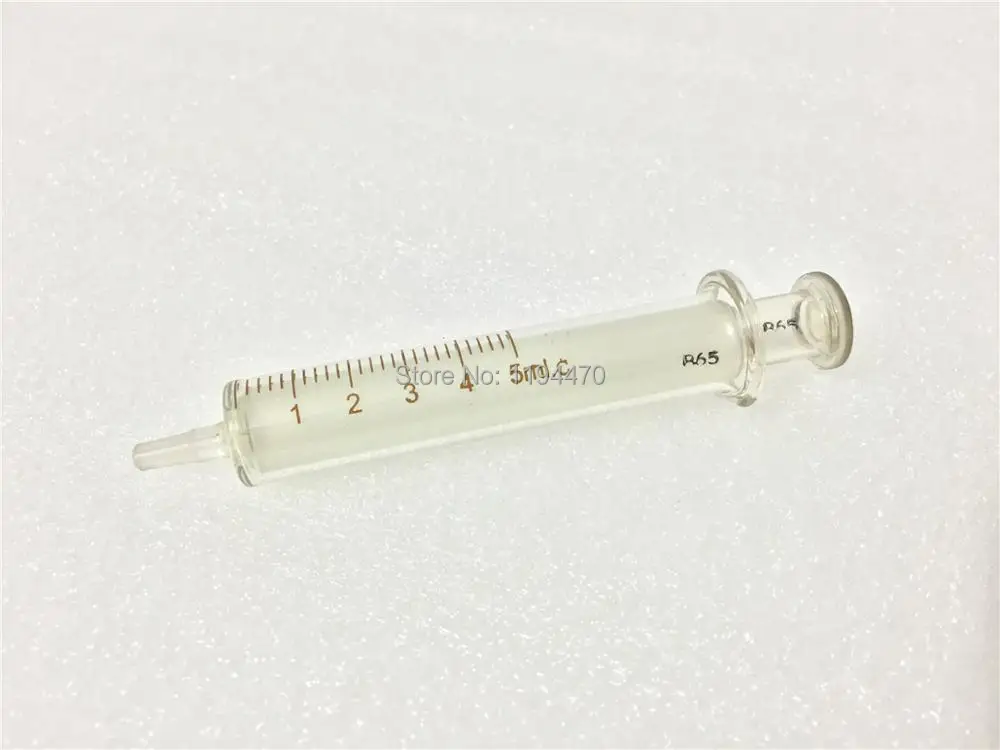 

4pcs/Lot 5ml Glass Syringe Injector Lab Glassware Sampler