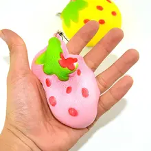 20 шт./лот 10 см Jumbo клубника мягкое сладкий хлеб с ароматом сливок игрушка