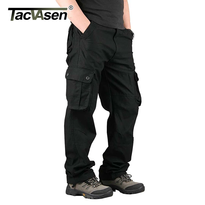 

TACVASEN Men Summer Cargo Pants Spring Military Style Pants Cotton Tactical Pants Hike Trousers Casual Clothing TD-NTKW-001