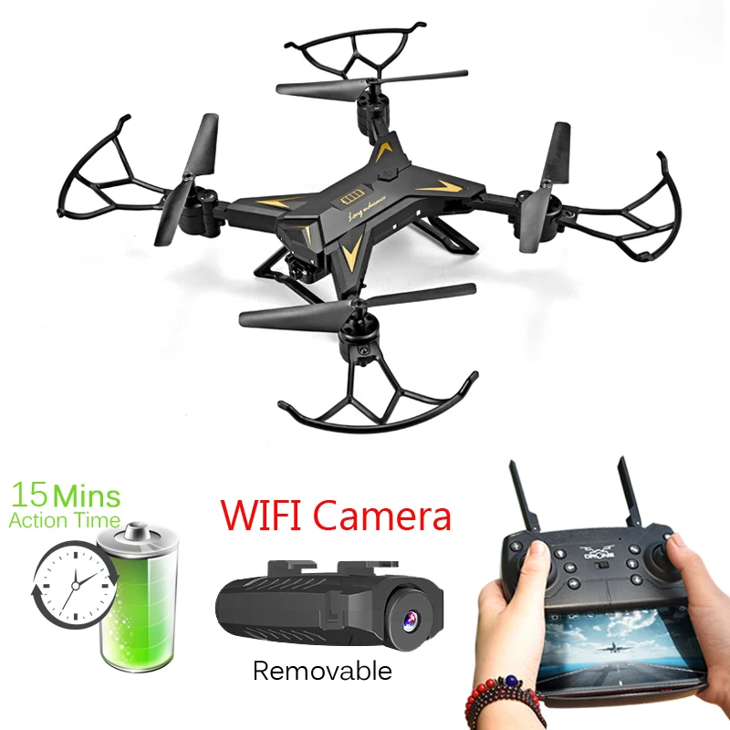 Дроны с 1080P HD или 0.3MP камерой RC Квадрокоптер складной WIFI FPV селфи Дрон удержание