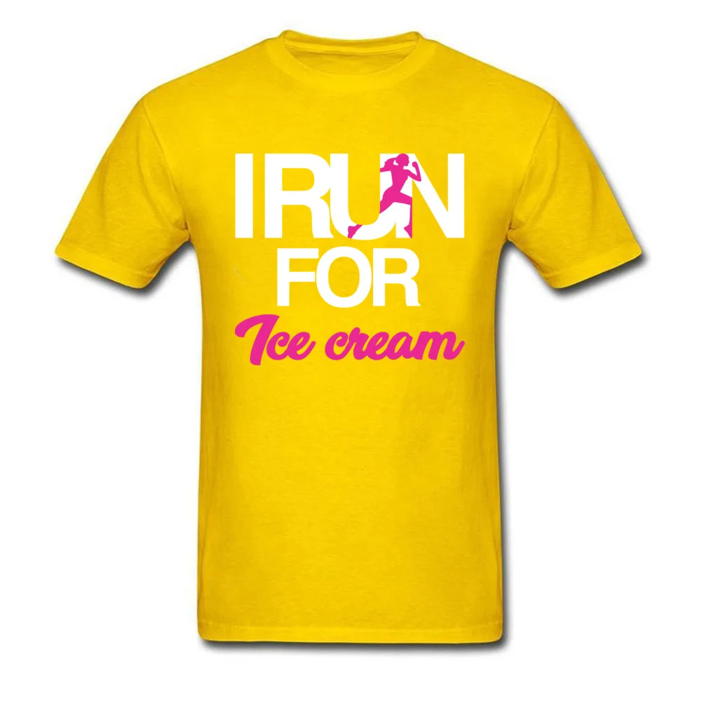 I Run for Ice Cream Shirt - Fitness Tee Running Shirt Gym_yellow